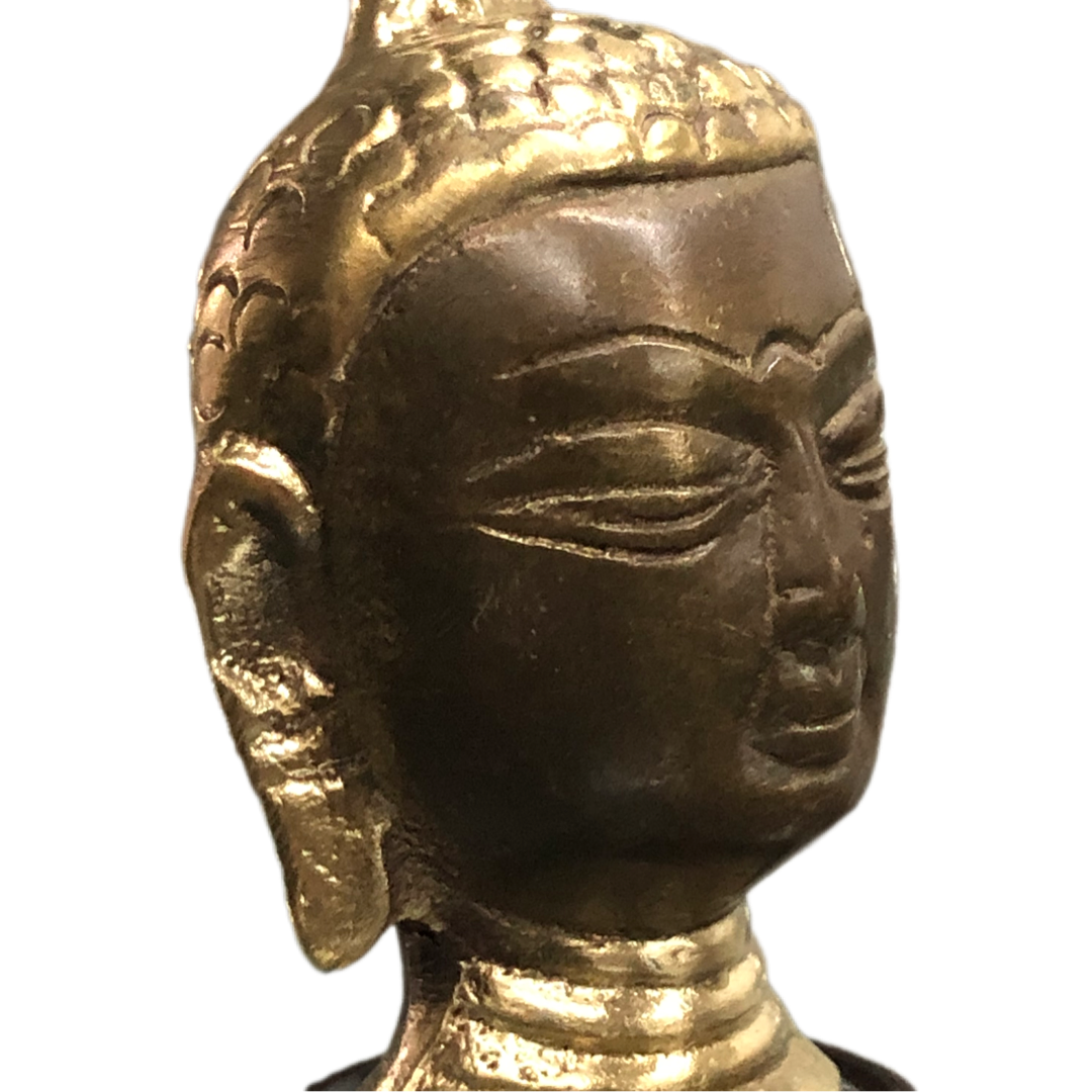 Cabeça de Buda em bronze decorativo