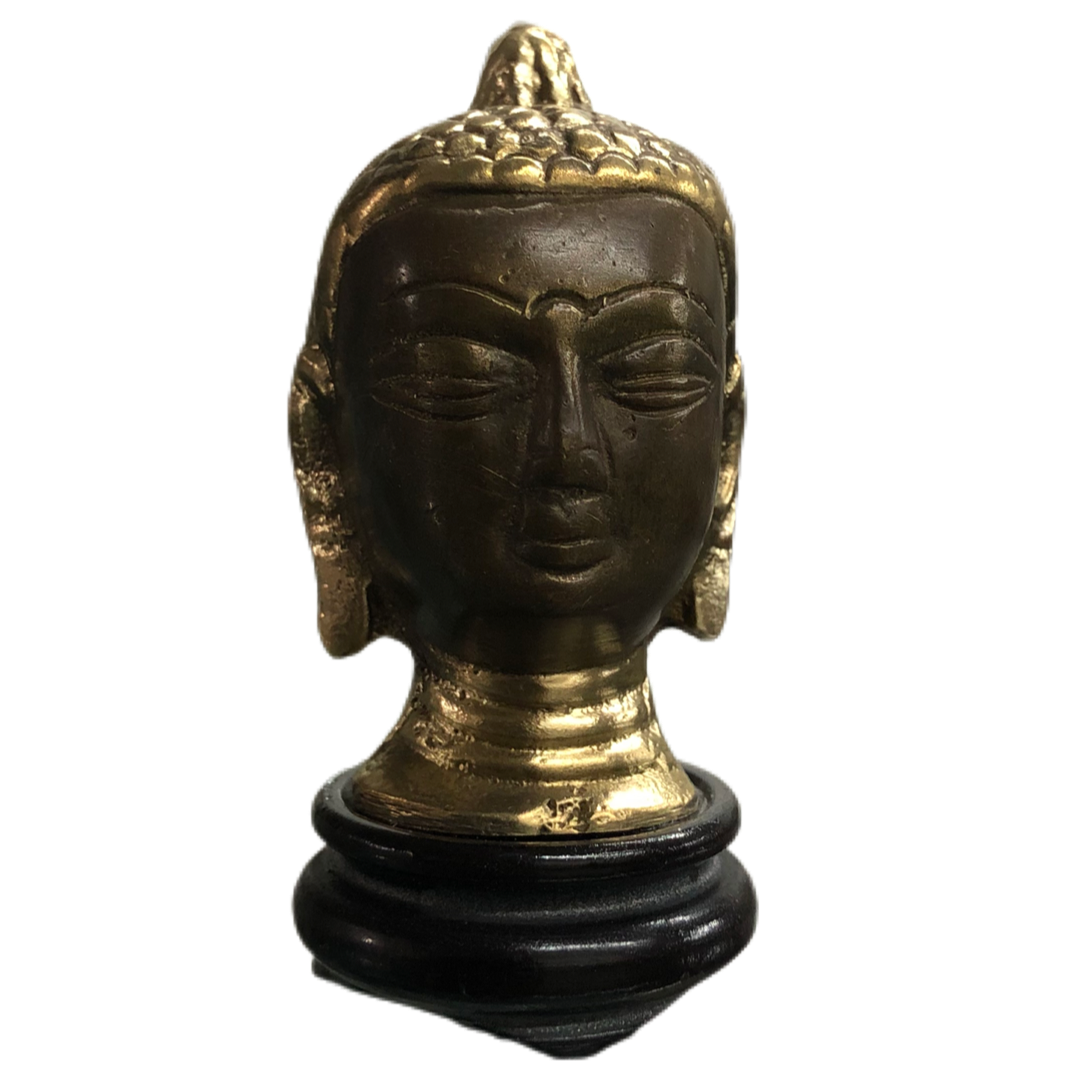 Cabeça de Buda em bronze decorativo