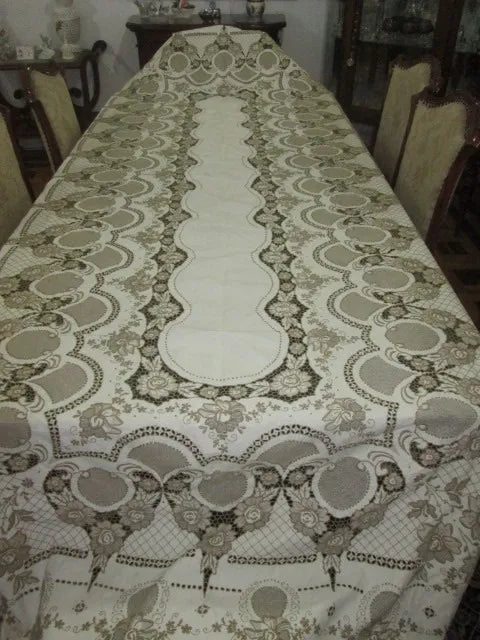 Toalha Mesa Banquete 24 Guardanapo Linho Português 3.20x1.60