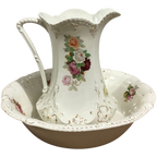 J&G Meakin Ânfora C/ Bacia Gomil Porcelana Inglesa Sol Antiga Perfeita