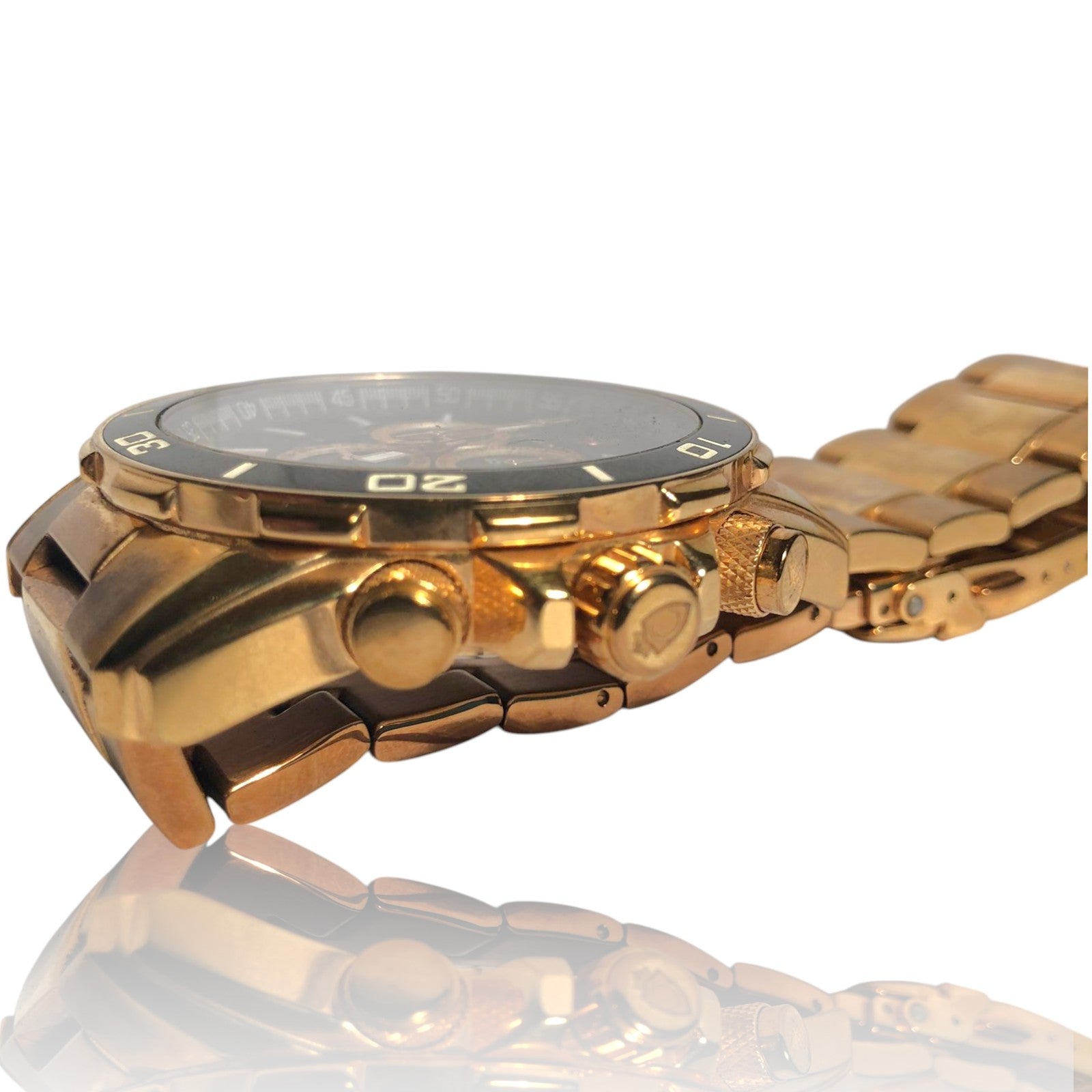 Relógio Constantim Suiço Cronometro Calendário Digital 6047G-G a prova d'agua dourado